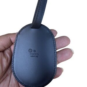 Gucci Luggage Purse Name Info Tag Navy Blue
